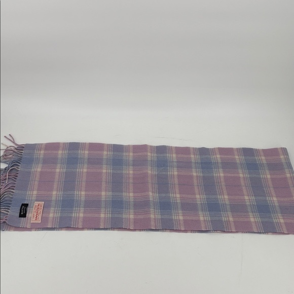 McKennas Main Street Purple Pink Cream Wool Scarf with Fringe 12 x 66 Ireland - Picture 7 of 8